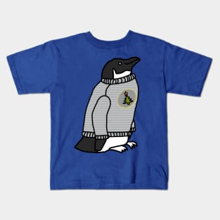 Penguin Loves Christmas Sweaters Kids T-Shirt